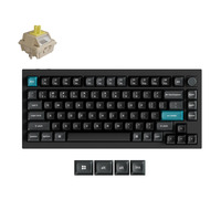 Keychron Q1 Ultra-M4 8K Wireless Custom Mechanical Keyboard Zwart, US lay-out (QWERTY), Keychron Silk POM Banana, 75%, RGB, Hot swap, 8K, 2.4 GHz | Bluetooth 5.2 | USB-C