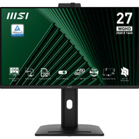 MSI PRO MP275QPDG 27" monitor Zwart, 100 Hz, HDMI, DisplayPort, USB, Audio, Webcam