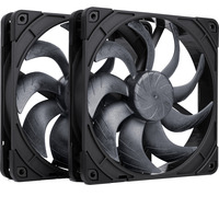 Noctua NF-A14x25 G2 PWM Sx2-PP chromax.black case fans Zwart, 2 stuks, 140 x 140 x 25 mm