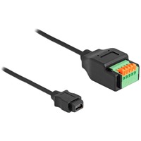 DeLOCK USB 2.0 Adapter, USB 2.0 Type Mini-B female > 5 pin terminal block Zwart, 15cm