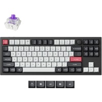Keychron Q3 HE QMK-M1 RGB mechanisch toetsenbord Zwart, US lay-out (QWERTY), Gateron Double-Rail Magnetic Nebula, 80% (TKL), RGB leds, OSA double-shot PBT, hot swap, Knob, 2.4GHz | Bluetooth 5.1 | USB-C