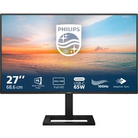 Philips 27E1N1300AE 27" monitor Zwart, 1x HDMI, 1x USB-C, Sound