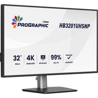 iiyama ProGraphic HB3201UHSNP-B1 31.5" 4K Ultra HD monitor Zwart (mat), 1x DisplayPort, 1x HDMI, 2x USB-C, 3x USB-A, 1x RJ-45