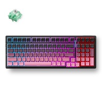 MCHOSE G98 Pro Black Pink Cabbage Tofu V2 Wireless Tri-Mode Custom Mechanical RGB gaming toetsenbord Zwart, US lay-out (QWERTY), KTT Cabbage Tofu V2, RGB, Hot swap, Side engraved PBT, draadloos | Bluetooth | USB-C
