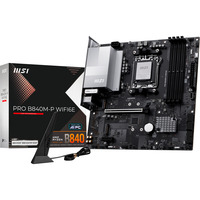 MSI PRO B840M-P WIFI6E socket AM5 moederbord Zwart/zilver, RAID, 2.5 Gb-LAN, Wi-Fi 6E, BT, Sound, µATX