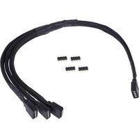 Alphacool Y-Kabel RGB 4polig > 3x 4polig splitterkabel Zwart, 30cm
