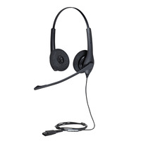 Jabra BIZ 1500 Duo  on-ear headset Zwart, Quick Disconnect (QD)