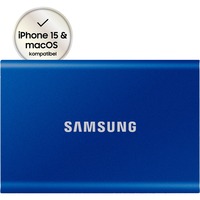 Samsung Portable T7, 1 TB externe SSD Blauw, MU-PC1T0H/WW, USB-A 3.2 (10 Gbit/s)