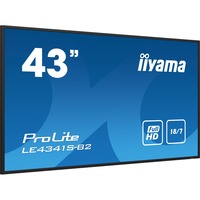 iiyama ProLite LE4341S-B2 42.5" Public Display Zwart, VGA, HDMI, Audio