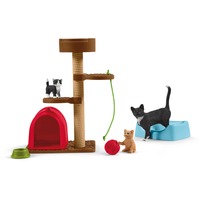 Schleich Farm World - Wandeling met een schattig katje speelfiguur