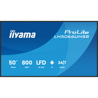 iiyama ProLite LH5066UHSB-B1AG 50" 4K Ultra HD Public Display Zwart, HDMI, USB-C, LAN, WiFi, Audio, Android