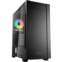 Sharkoon S25-W2 ARGB midi tower behuizing Zwart | 2x USB-A | 1x USB-C | RGB | Tempered Glass