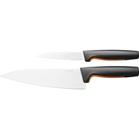 Fiskars Functional Form Koksmessen 2-delig Zwart/roestvrij staal, Japans roestvrij staal | handvat met SoftGrip