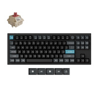 Keychron Q3 Ultra-M1 8K Wireless Custom Mechanical Keyboard, toetsenbord Zwart, US lay-out, Keychron Silk POM Red, 80% (TKL), RGB, Hot swap, 8K, 2.4 GHz / Bluetooth 5.2 / USB-C