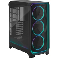 Fractal Design Meshify 3 Ambience Pro RGB Light Tint midi tower behuizing Zwart | 2x USB-A | 1x USB-C | RGB | Tempered Glass