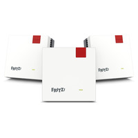 FRITZ! Mesh Wi-Fi Set 1700 triopack Edition International repeater Wit, 3 stuks, Wi-Fi 7, 3600 Mbit/s