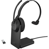 Jabra Evolve2 55, Incl. oplaadstandaard on-ear headset Zwart, Mono, Microsoft Teams, USB-A, Link380a