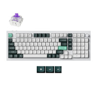 Keychron Q5 HE QMK Wireless Custom Keyboard Wit, US lay-out (QWERTY), Gateron Double-Rail Magnetic Nebula, 96%, RGB leds, OSA double-shot PBT, hot swap, Knob, 2.4GHz | Bluetooth 5.1 | USB-C