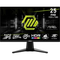 MSI MAG 255XF 24.5" gaming monitor Zwart, 2x HDMI, DisplayPort, 300 Hz