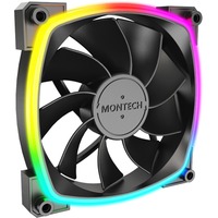Montech RX120 PWM RGB case fan Zwart, 120 x 25 x 120 mm, 3-pin ARGB