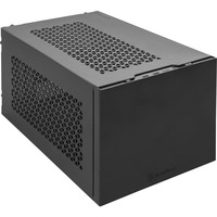 SilverStone cube behuizing Zwart | 2x USB-A | 1x USB-C