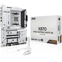 ASUS X870 MAX GAMING WIFI7 W socket AM5 moederbord Wit, RAID, 2.5Gb-LAN, Wi-Fi 7, BT, Sound, ATX