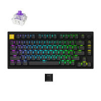 Lemokey P1 HE-M1 Wireless Magnetic Switch Custom Gaming Keyboard Zwart, US lay-out, Gateron Double-Rail Magnetic Nebula, 75%, RGB leds, Double-shot PBT, hot swap, 2.4 / Bluetooth / USB-C, Knob