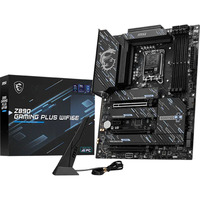 MSI Z890 GAMING PLUS WIFI6E socket 1851 moederbord Zwart, RAID, 5 Gb-LAN, Wi-Fi 6E, BT, Sound, ATX
