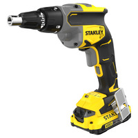Stanley BRUSHLESS 18V V20 gipsplaatschroevendraaier set schroeftol Zwart/geel, Accu en oplader inbegrepen