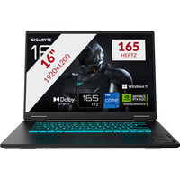GIGABYTE GAMING A16 CVHI3EE864SH 16"  gaming laptop Zwart | Core i7-13620H | RTX 5060 | 32 GB | 1 TB SSD