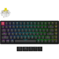 Keychron K2 QMK-J4 RGB mechanisch toetsenbord Zwart, US lay-out (QWERTY), Keychron Super Banana, 75%, RGB leds, Cherry double-shot PBT, hot swap, Bluetooth 5.2 | USB-C