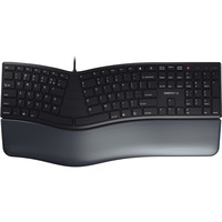 CHERRY KC 4500 Ergo toetsenbord Zwart, EU lay-out (QWERTY), 100%