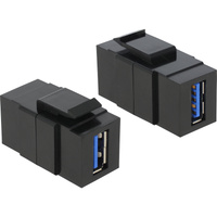 DeLOCK USB-A 3.2 Gen 1 keystone module Zwart