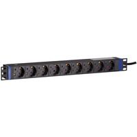 DSI 19 inch 9 voudige stekkerdoos stekkerdoos Zwart