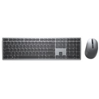 Dell Premier Multi-Device draadloos toetsenbord en draadloze muis - KM7321W desktopset Grijs, US lay-out (QWERTY), 100%, Bluetooth 5.0, DPI:1000 - 4000