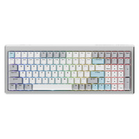 Ducky Cushion 98 RGB mechanisch gaming toetsenbord Zilver, US lay-out (QWERTY), Ducky Hush Green, 96%, RGB, PBT Cherry, USB-C / 2,4 GHz / Bluetooth