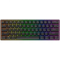 Royal Kludge RK61 draadloos mechanisch toetsenbord Zwart, US lay-out (QWERTY), 60%, Brown switch, RGB, Hot swap, 2.4 GHz | USB-C | Bluetooth