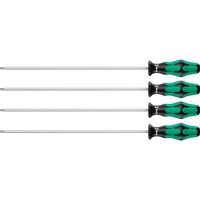 Wera 367/4 TORX® HF Kraftform Plus Schroevendraaierset met vasthoudfunctie met 300 mm lange klingen Zwart/groen, 4‑delig