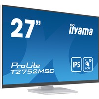 iiyama ProLite T2752MSC-W1 27" touchscreen monitor Wit, Touch, HDMI, DisplayPort, USB, Audio 