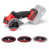 EINHELL Professionele Accu Doorslijpschijf TP-CO 18/76-C Li BL - Solo Rood/zwart, Incl. 4x zaagblad, Accu en oplader niet inbegrepen