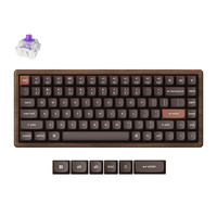 Keychron K2HE All-Wood Special Edition, toetsenbord Houtkleur, US lay-out, Gateron Double-Rail Magnetic Nebula, Gateron Double-Rail Magnetic, 75%, OSA PBT double-shot, hot swap, Bluetooth 5.2 | USB-C
