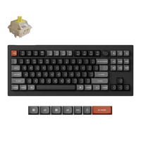 Keychron V3 Ultra 8K Wireless Custom Mechanical Keyboard Zwart, US lay-out (QWERTY), Keychron Silk POM Banana, 80% (TKL), RGB, Hot swap, 2.4 GHz | Bluetooth 5.3 | USB-C