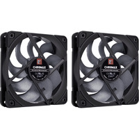 Noctua NF-A12x25 G2 PWM Sx2-PP chromax.black case fans Zwart, 2 stuks, 120 x 120 x 25 mm
