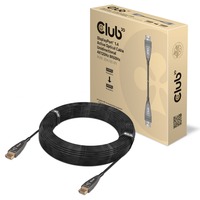 Club 3D Actieve optische DisplayPort 1.4 kabel Zwart, 20 meter, 8K