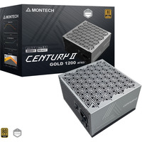 Montech Century II modulaire 1200 watt voeding  Zilver, 1x 12V-2x6, 6x PCIe