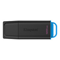 Kingston DataTraveler Exodia 128 GB usb-stick Zwart/blauw, USB-A 3.2 Gen 1 (5 Gbit/s)