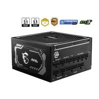MSI MAG A1250GL PCIE5 modulaire 1250 watt voeding  Zwart, 1x 12V-2x6, 4x PCIe
