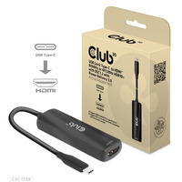 Club 3D USB-C naar HDMI 2.1+ PD 3.0 100 Watt adapter Zwart