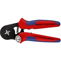 KNIPEX Zelfinstellende krimptang voor adereindhulzen 97 53 04 SB Rood/blauw, met zij-invoering