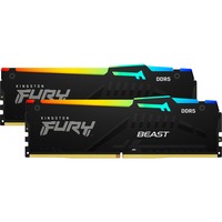Kingston FURY Beast RGB 64 GB DDR5-5200 (2x 32 GB) werkgeheugen KF552C40BBAK2-64, XMP 3.0